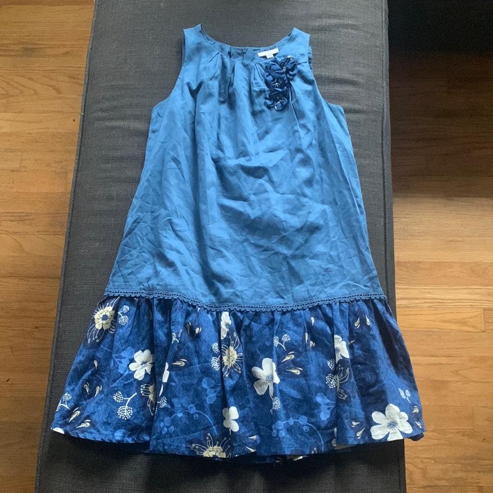 Blue dress with floral